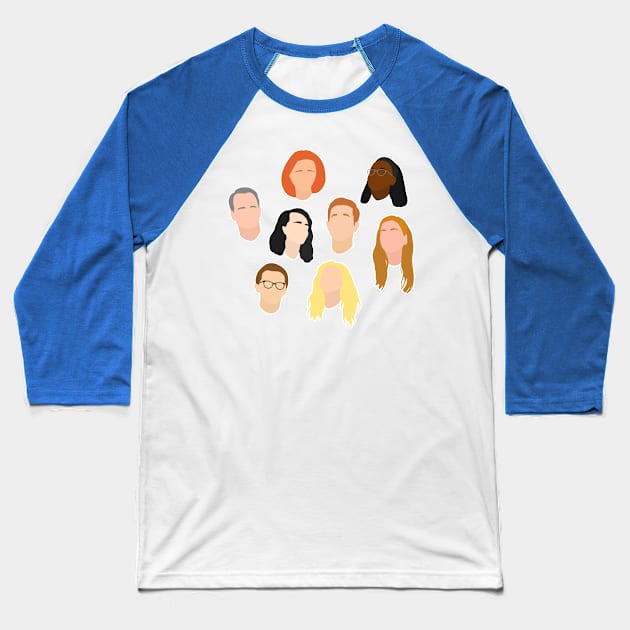 Dear Evan Hansen Original Cast Silhouettes Baseball T-Shirt by MyownArt